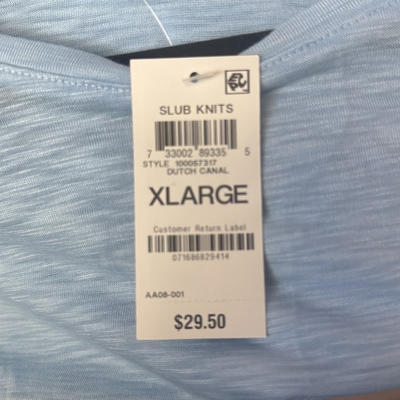 New with tags INC Blue Short Sleeve Tie Front T-Shirt size  XL - Picture 4 of 4